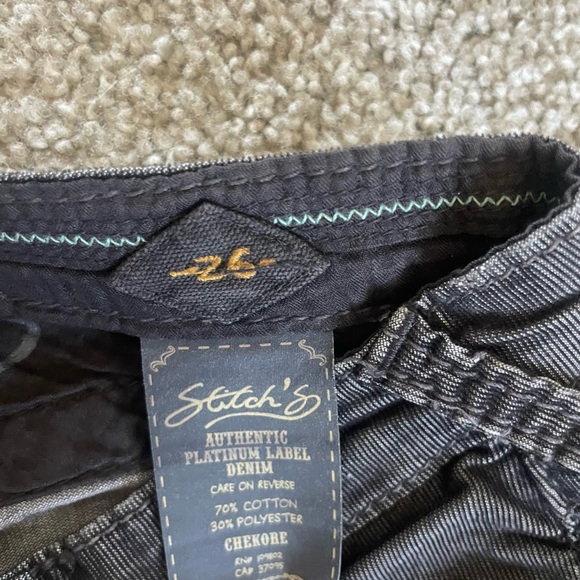 Stitch’s soft velvet black Jeans, 26 size - Picture 4 of 6